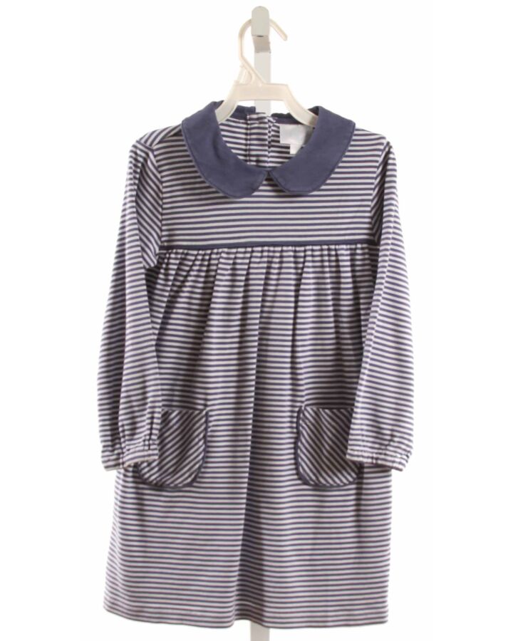 LITTLE ENGLISH  BLUE  STRIPED  KNIT DRESS