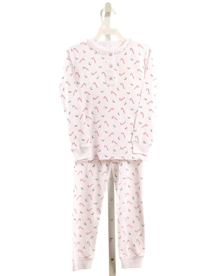 LITTLE ENGLISH  WHITE  PRINT  LOUNGEWEAR WITH RUFFLE