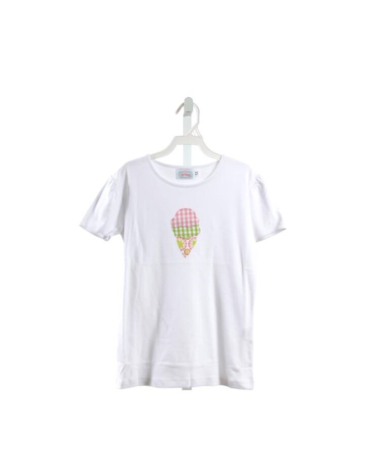 RED BEANS  WHITE  APPLIQUED KNIT SS SHIRT