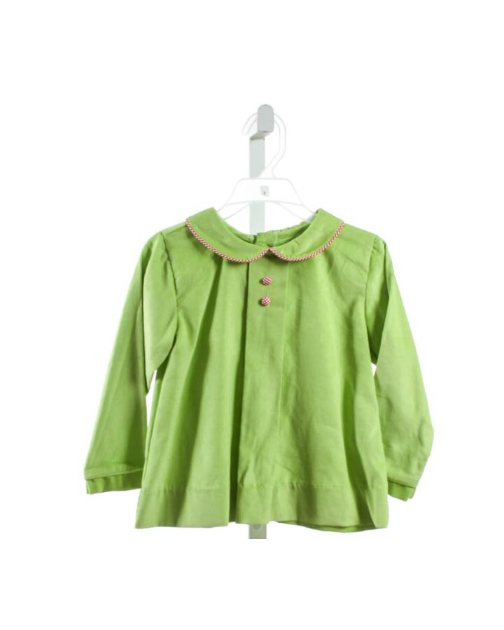 RED BEANS  LIME GREEN CORDUROY  CLOTH LS SHIRT