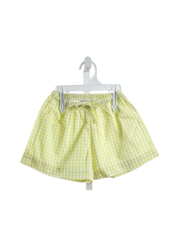 RED BEANS  BRIGHT YELLOW  GINGHAM  SHORTS