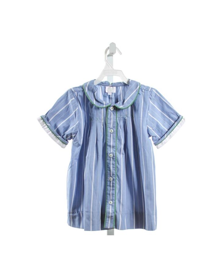 ALICE KATHLEEN  CHAMBRAY  STRIPED  CLOTH SS SHIRT