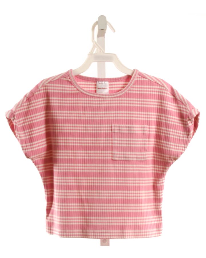 HANNA ANDERSSON  PINK  STRIPED  KNIT SS SHIRT