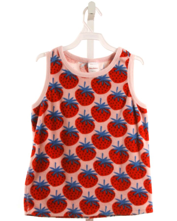 HANNA ANDERSSON  RED TERRY CLOTH  PRINTED DESIGN SLEEVELESS SHIRT