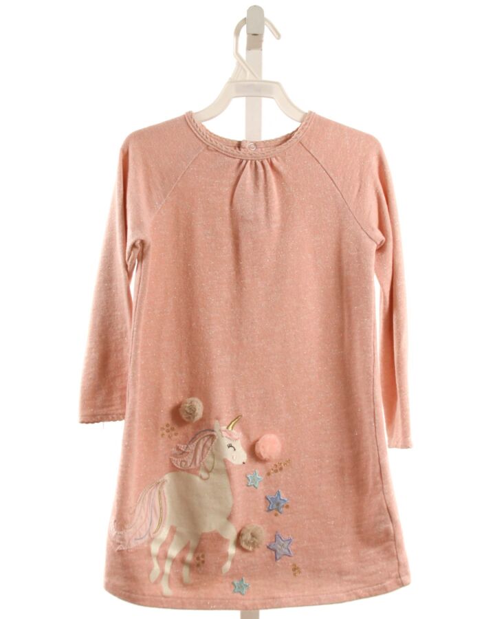 MUD PIE  LT PINK KNIT  PRINTED DESIGN DRESS