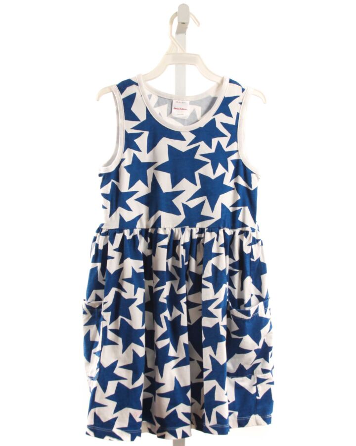 HANNA ANDERSSON  BLUE KNIT  PRINTED DESIGN DRESS