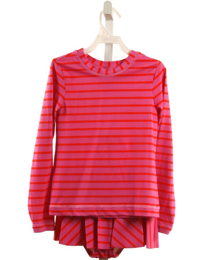 HANNA ANDERSSON  HOT PINK  STRIPED  2-PIECE SWIMSUIT