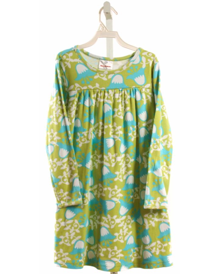 HANNA ANDERSSON  LIME GREEN  FLORAL  KNIT DRESS