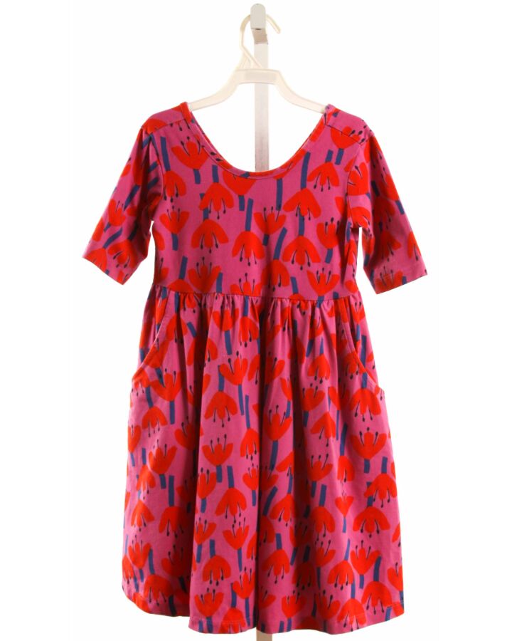 HANNA ANDERSSON  RED  FLORAL  KNIT DRESS