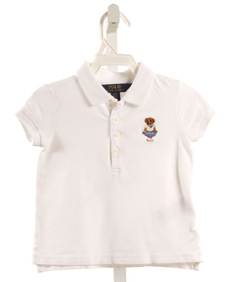 POLO BY RALPH LAUREN  WHITE   EMBROIDERED KNIT SS SHIRT