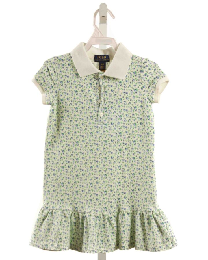 POLO BY RALPH LAUREN  GREEN  FLORAL  KNIT DRESS