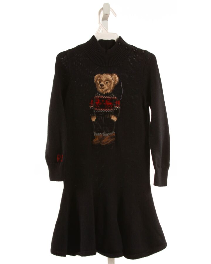 POLO BY RALPH LAUREN  BLACK    KNIT DRESS