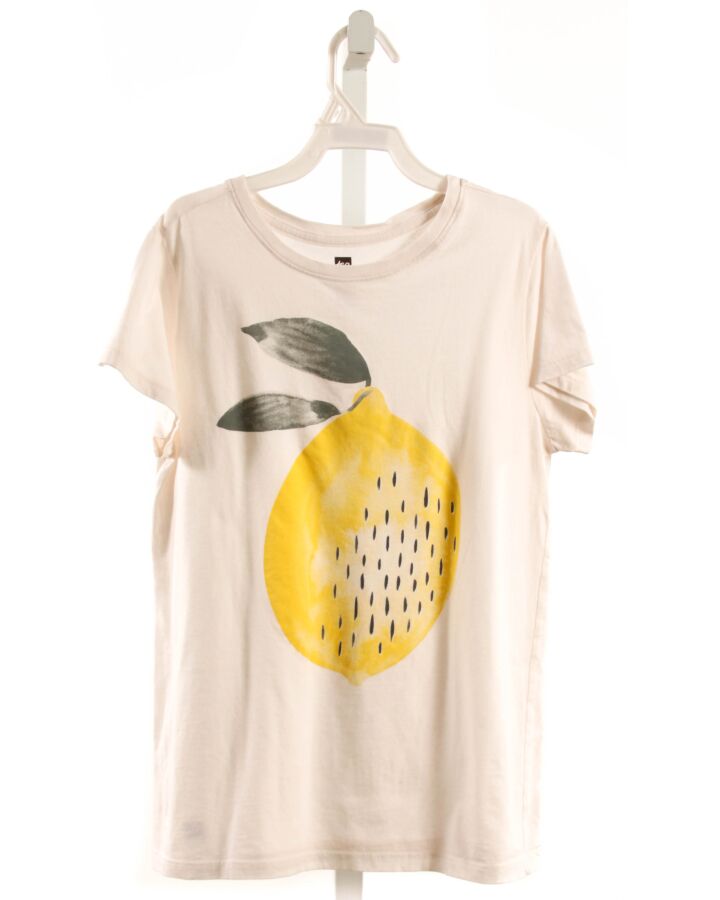 TEA  WHITE   PRINTED DESIGN T-SHIRT