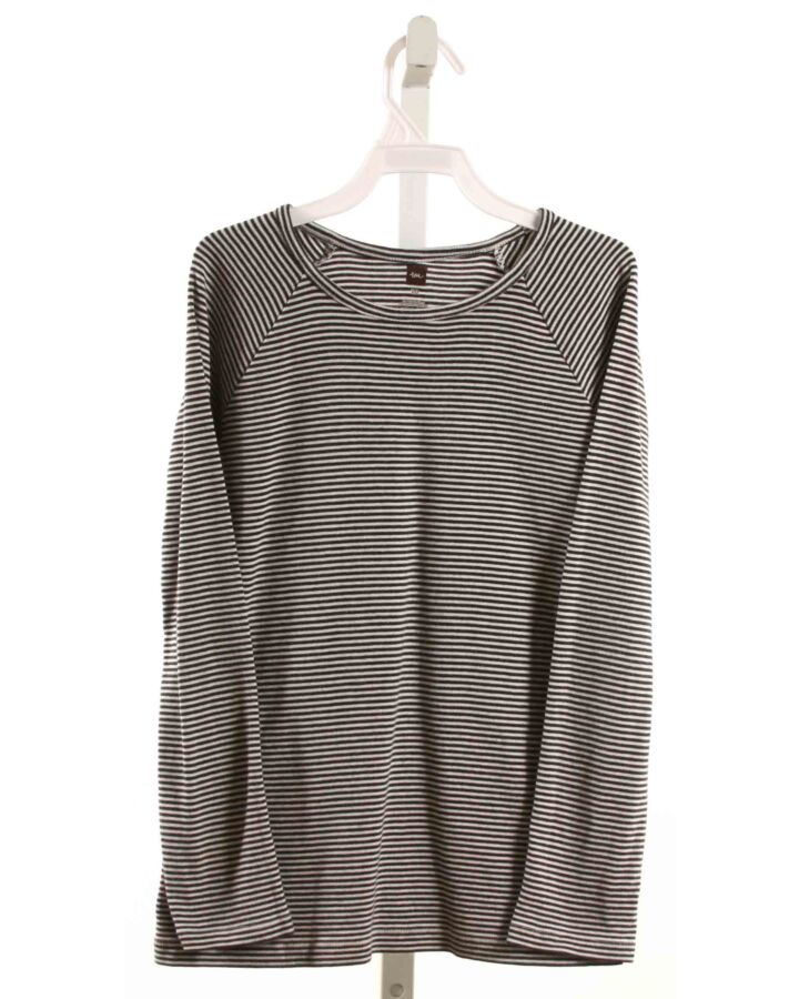 TEA  BLACK  STRIPED  KNIT LS SHIRT