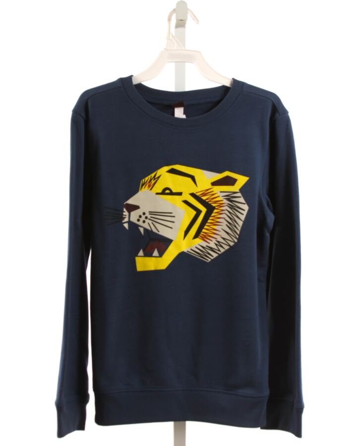 TEA  NAVY   PRINTED DESIGN PULLOVER