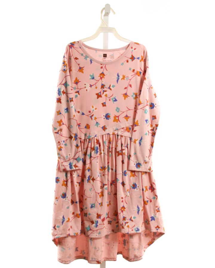 TEA  PINK  FLORAL  KNIT DRESS