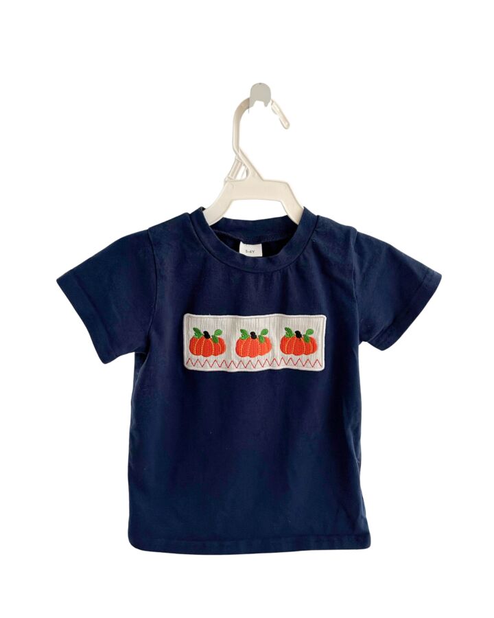 NO TAG  NAVY   APPLIQUED KNIT SS SHIRT