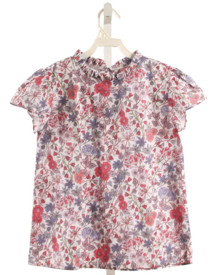 BELLA BLISS  PURPLE  FLORAL  SHIRT-SS