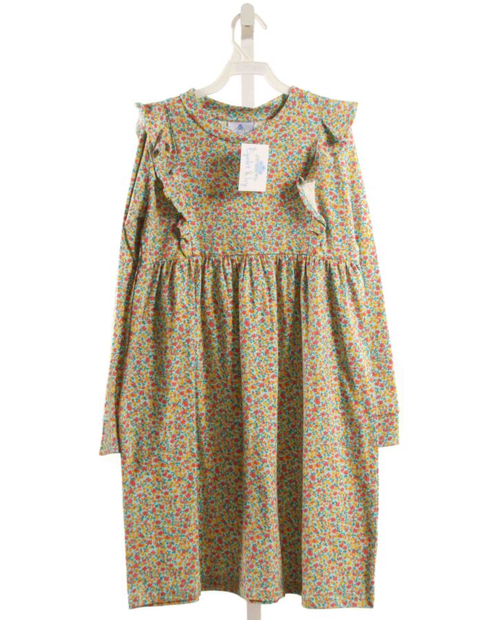 EYELET & IVY  MULTI-COLOR  FLORAL  KNIT DRESS WITH RUFFLE