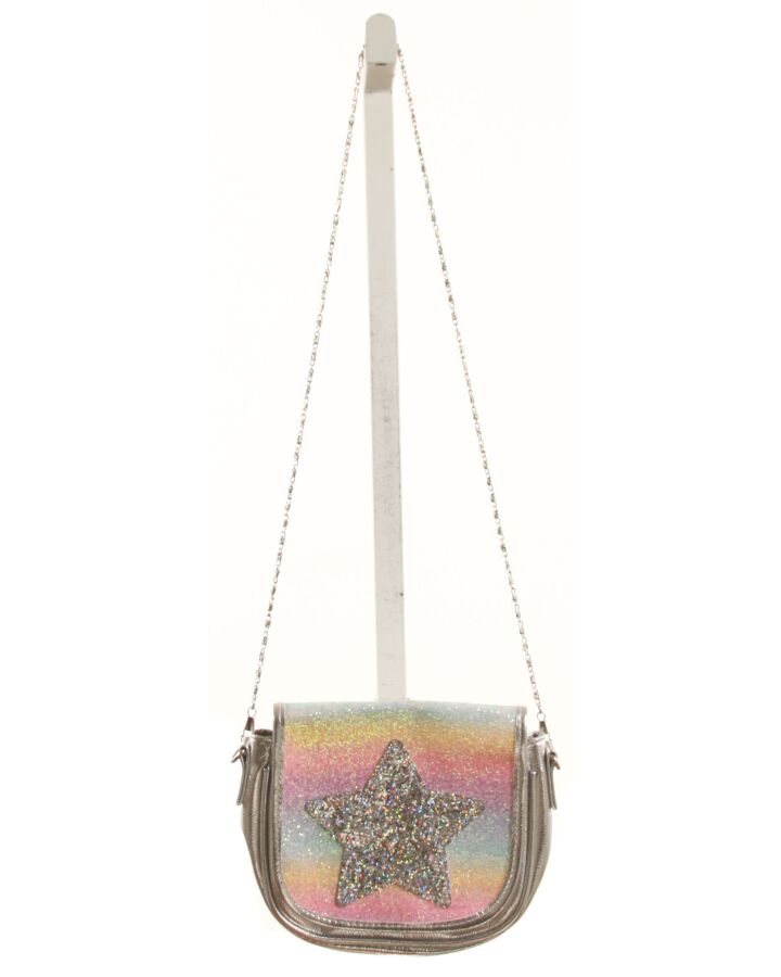 PINK POPPY  SILVER   APPLIQUED BAG