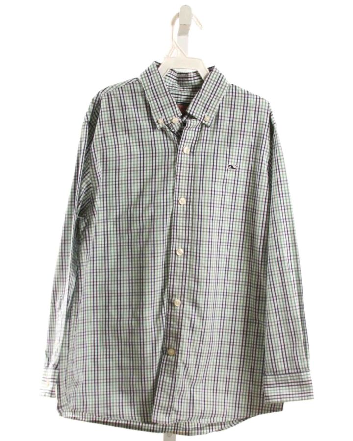 VINEYARD VINES  GREEN  PLAID  DRESS SHIRT