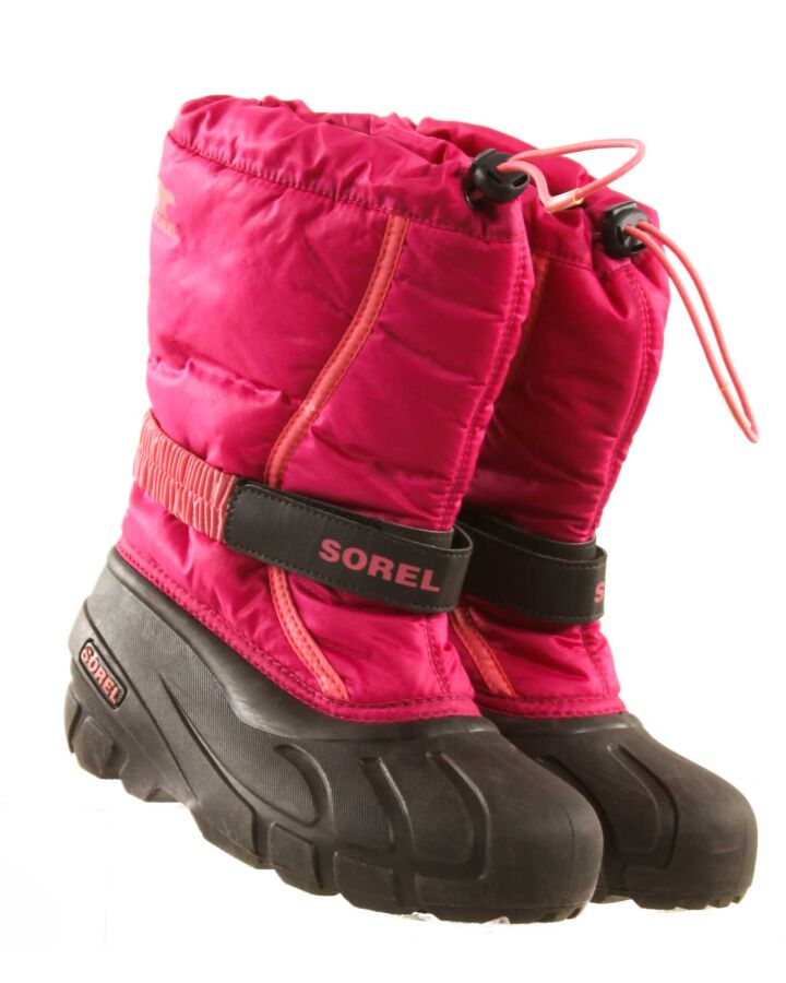 SOREL PINK BOOTS  *EUC SIZE CHILD 4