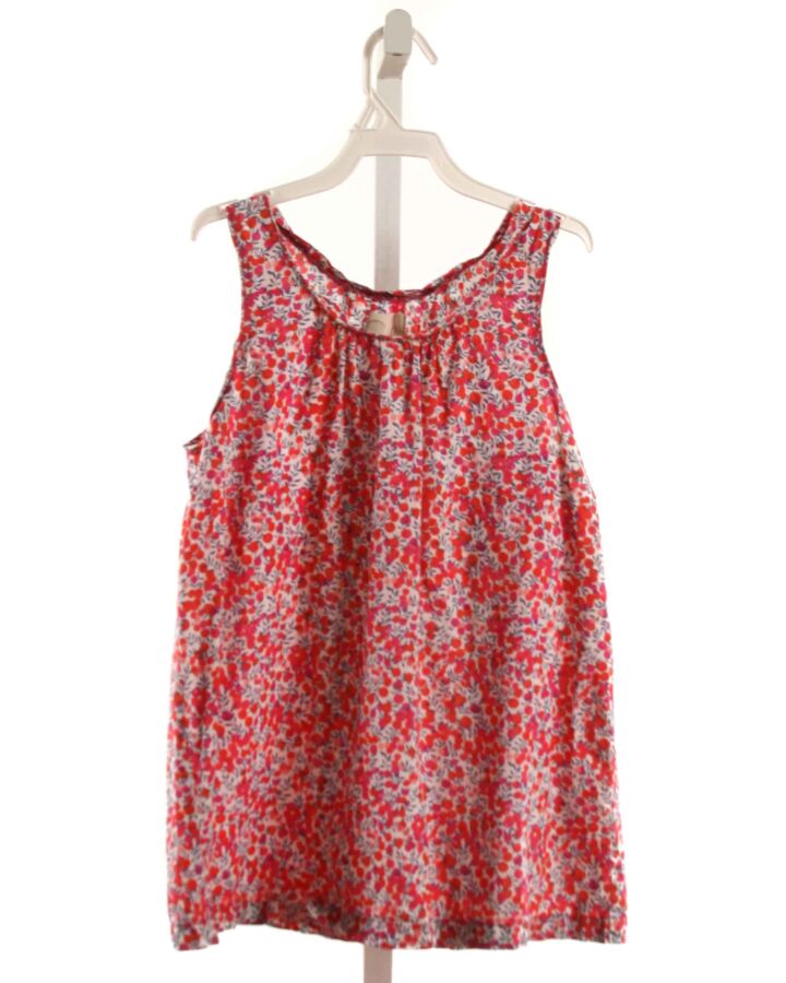 PEEK  RED  FLORAL  SLEEVELESS SHIRT