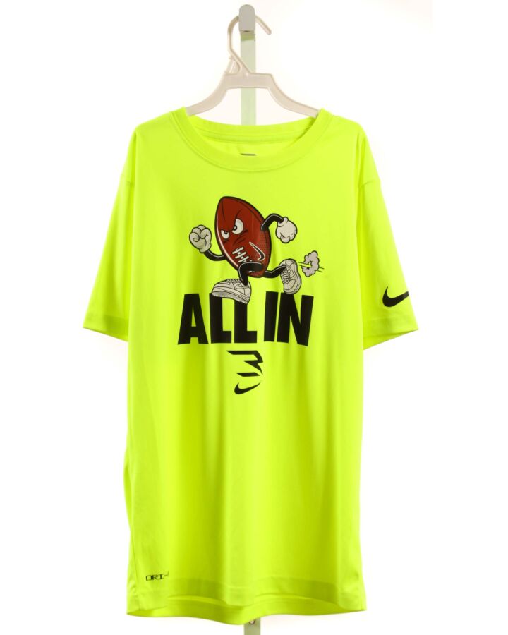 NIKE  BRIGHT YELLOW   PRINTED DESIGN T-SHIRT