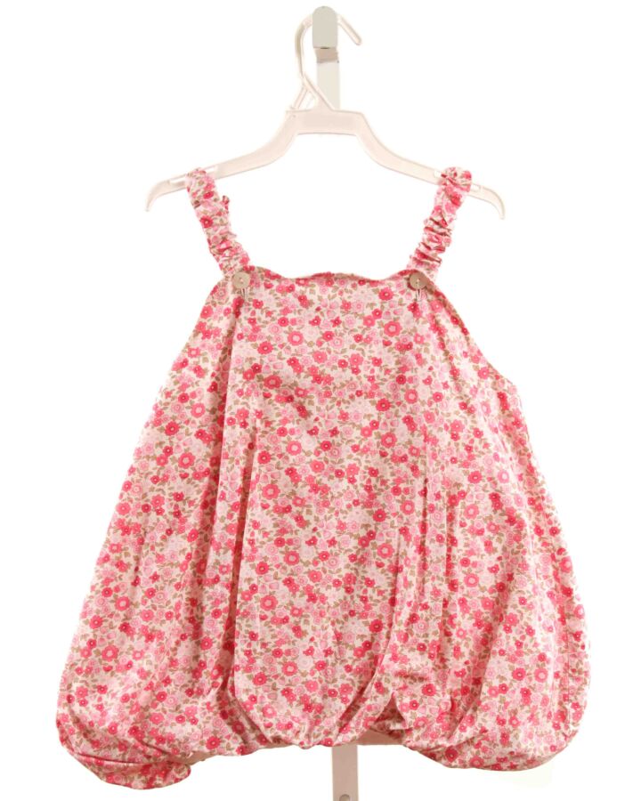 ALICE KATHLEEN  PINK  FLORAL  SLEEVELESS SHIRT WITH BUBBLE HEM