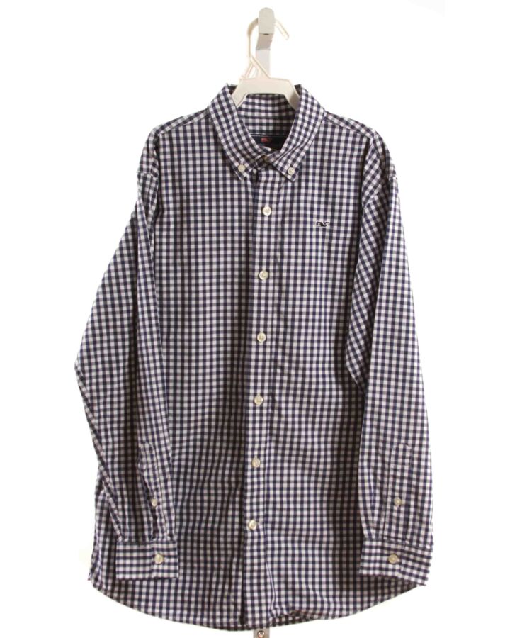VINEYARD VINES  BLUE  GINGHAM  DRESS SHIRT