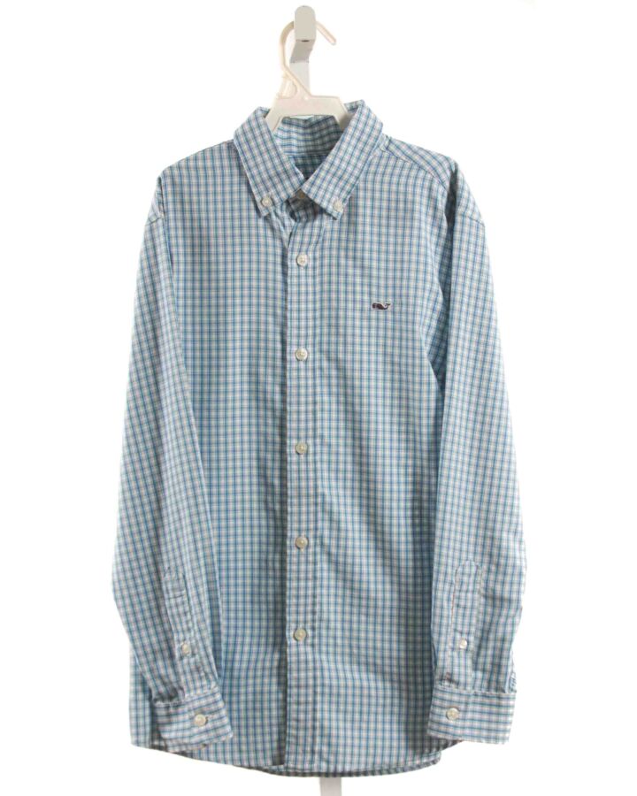 VINEYARD VINES  BLUE  PLAID  DRESS SHIRT