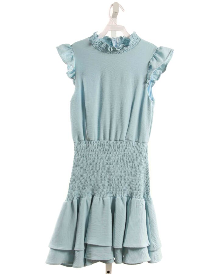 MISS BEHAVE  BLUE   SMOCKED DRESS
