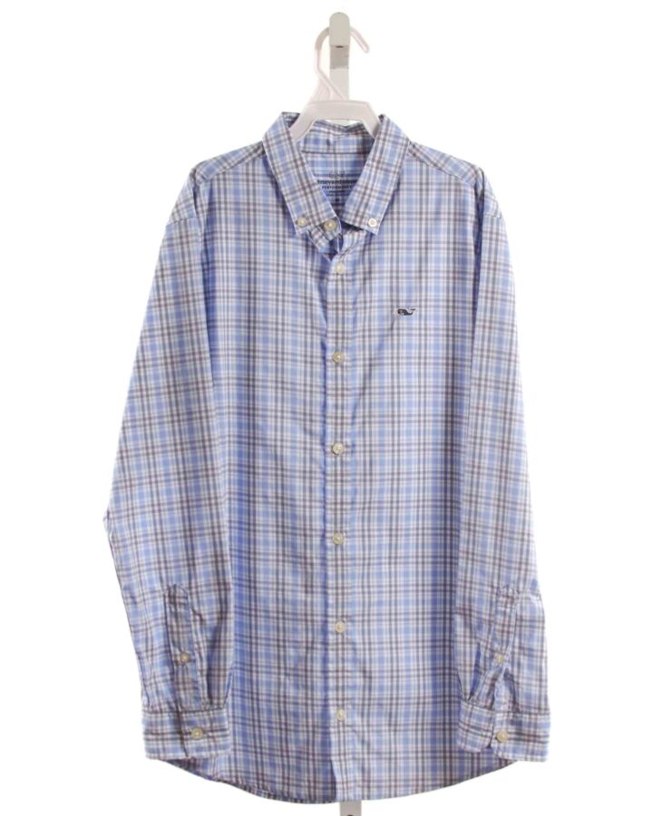 VINEYARD VINES  LT BLUE  PLAID  DRESS SHIRT