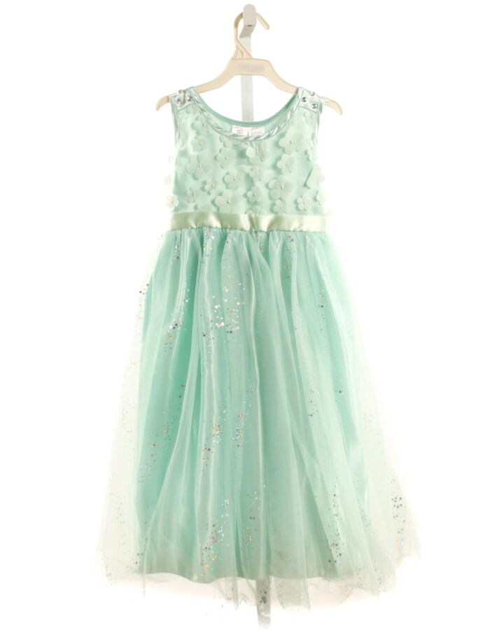 SOUZA!  MINT TULLE FLORAL APPLIQUED PARTY DRESS