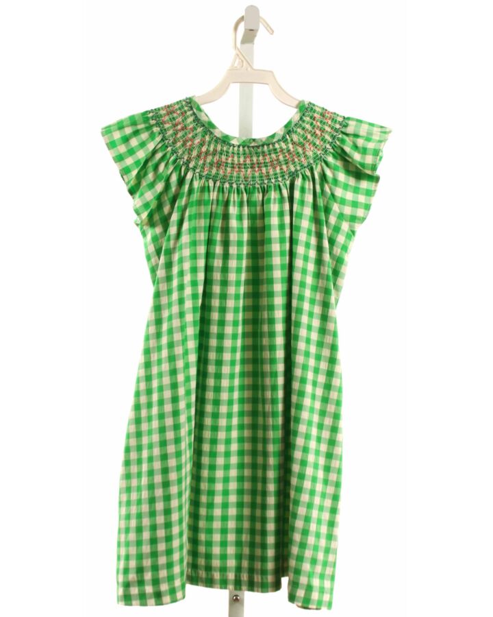 MAISON ME  GREEN  GINGHAM SMOCKED DRESS