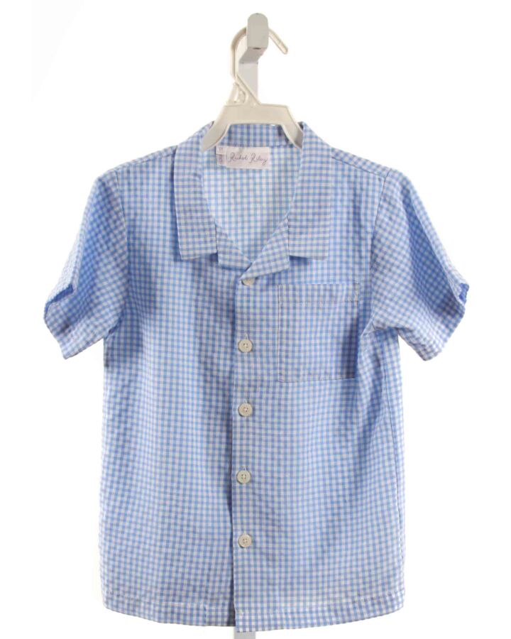 RACHEL RILEY  LT BLUE  GINGHAM  DRESS SHIRT