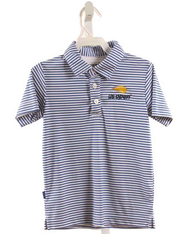 GARB  BLUE  STRIPED  KNIT SS SHIRT