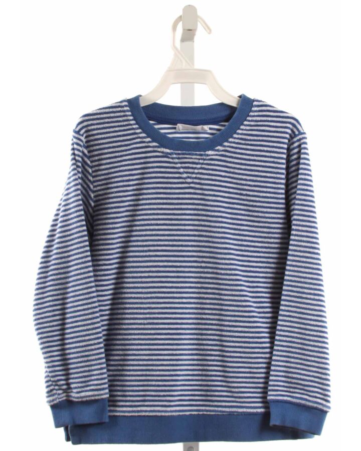 MINNOW  BLUE TERRY CLOTH STRIPED  PULLOVER