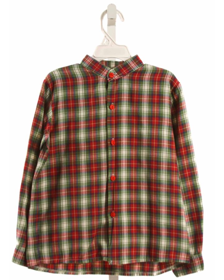 SAL & PIMENTA  RED  PLAID  DRESS SHIRT