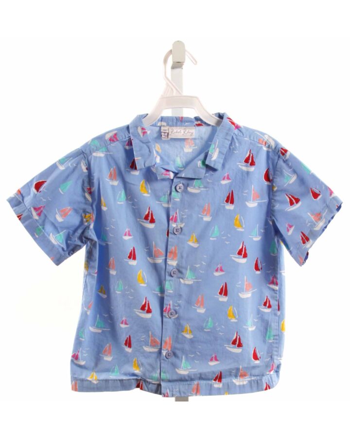 RACHEL RILEY  BLUE  PRINT  DRESS SHIRT