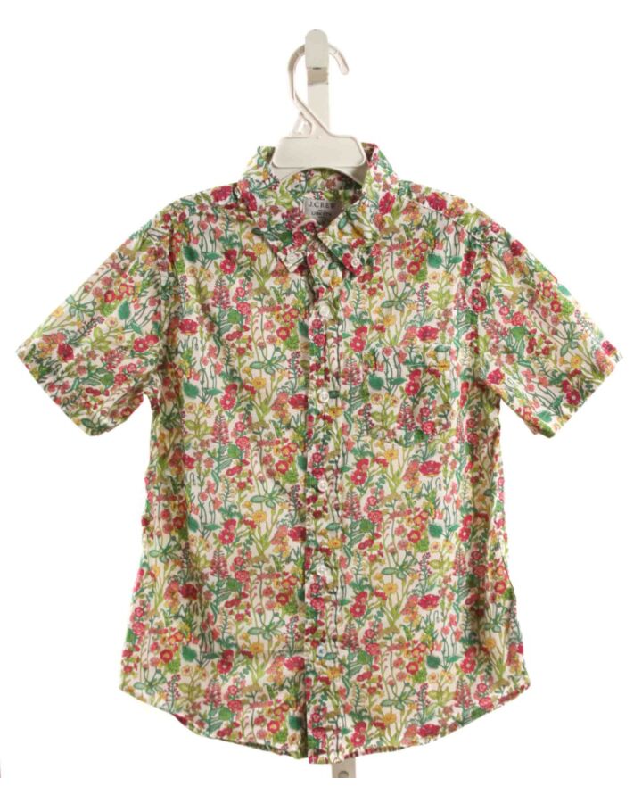 J. CREW  GREEN  FLORAL  DRESS SHIRT