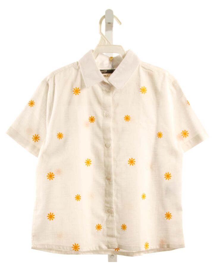 BENTO  WHITE   EMBROIDERED DRESS SHIRT