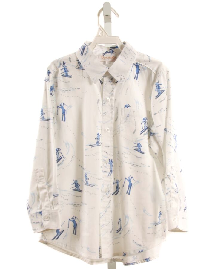 DONDOLO  BLUE  PRINT  DRESS SHIRT
