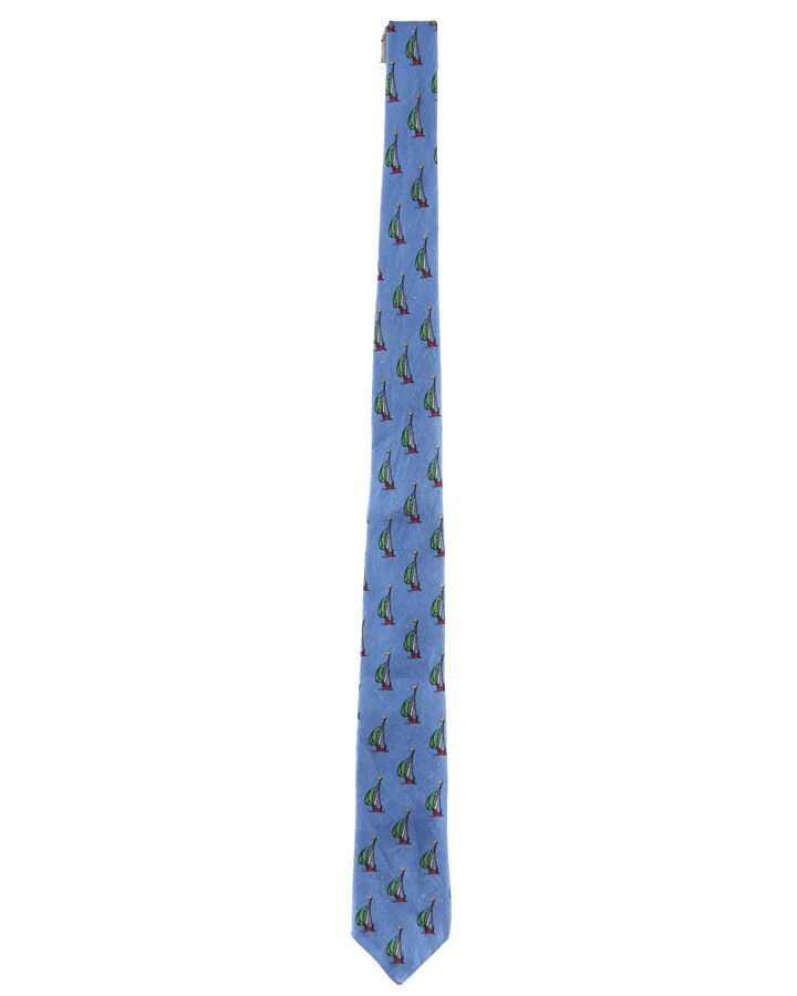 POLO BY RALPH LAUREN  BLUE LINEN   TIE