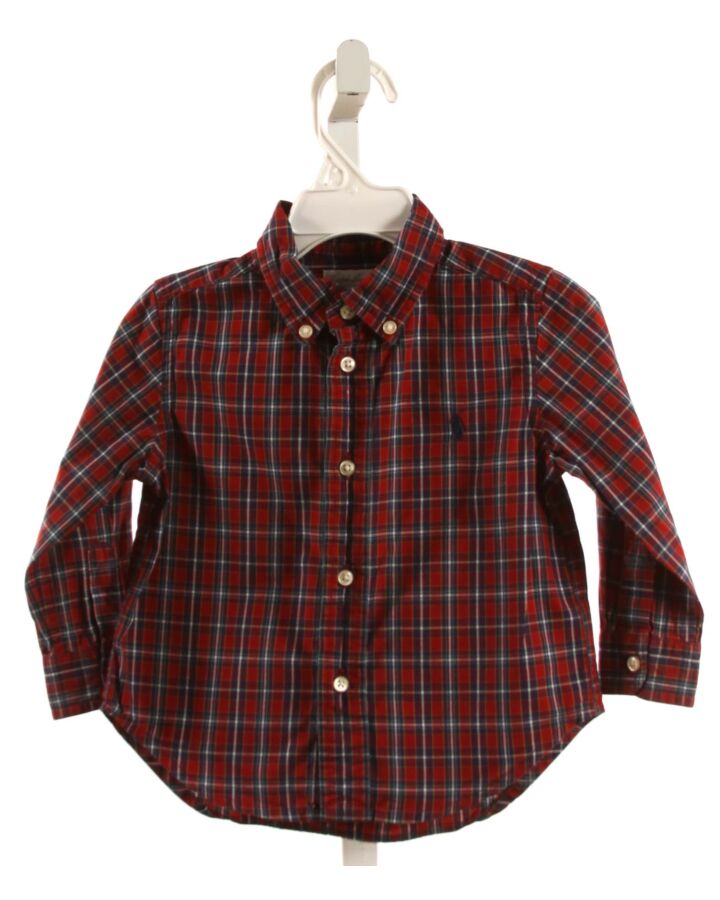 RALPH LAUREN  RED  PLAID  DRESS SHIRT