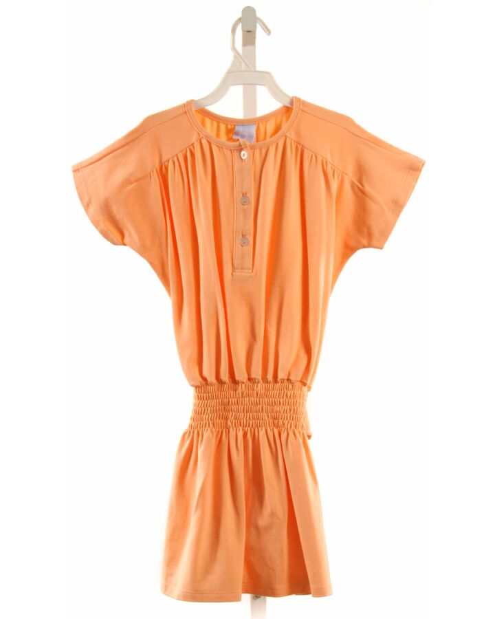 BELLA BLISS  ORANGE   SMOCKED KNIT DRESS