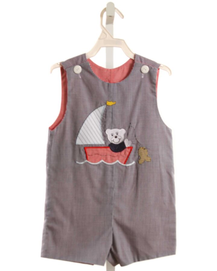 WISH UPON A STAR  NAVY  GINGHAM APPLIQUED JON JON