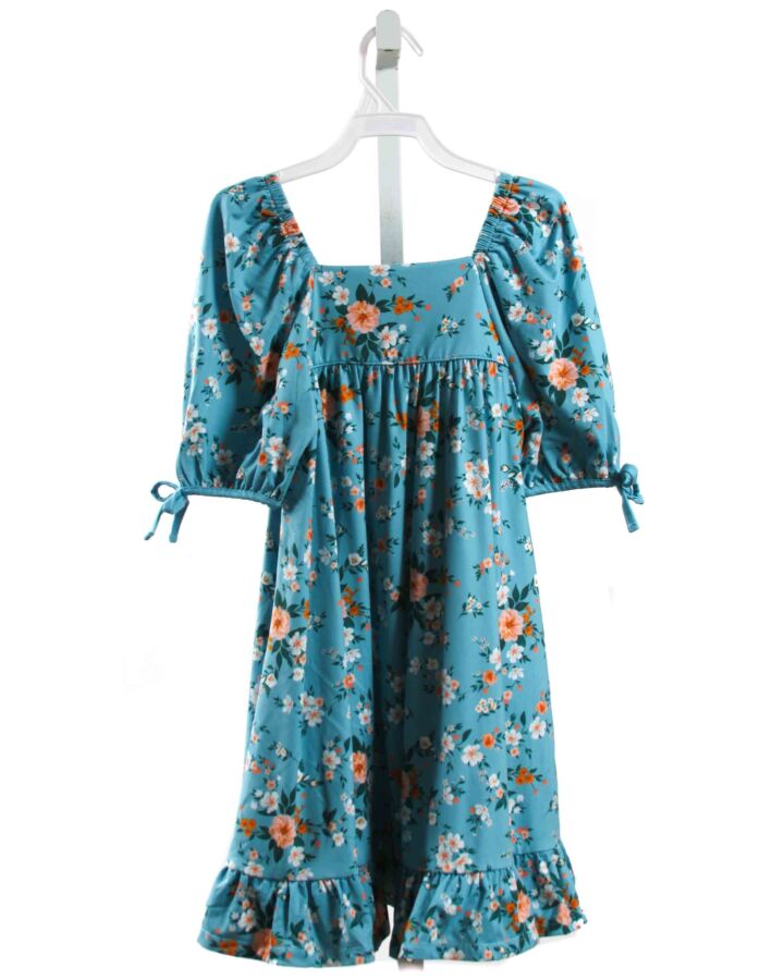 MILLIE LOVES LILY  BLUE  FLORAL  KNIT DRESS