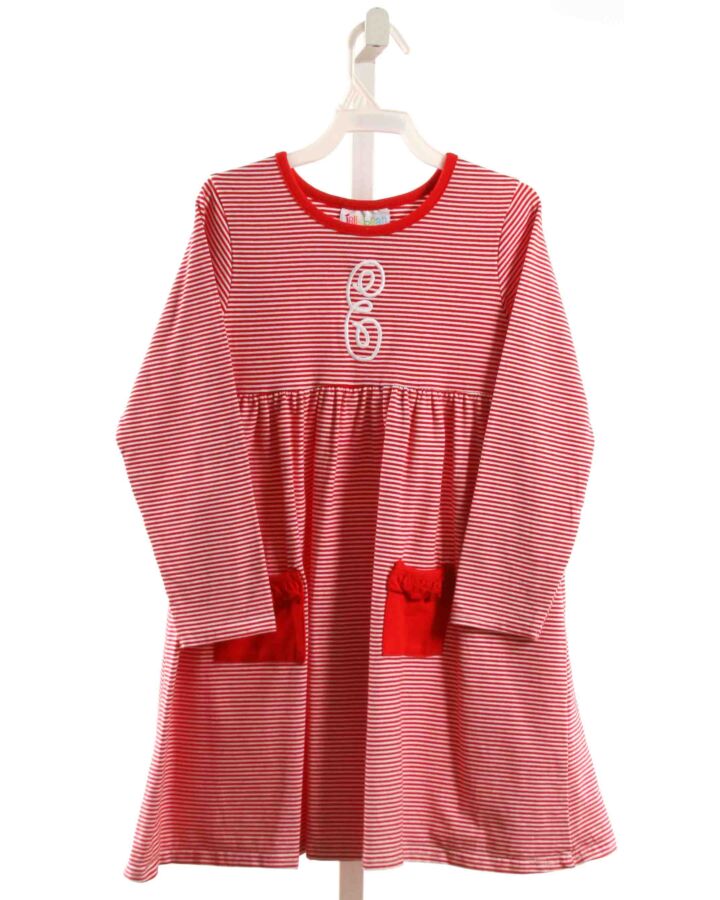 JELLYBEANS  RED KNIT STRIPED  DRESS
