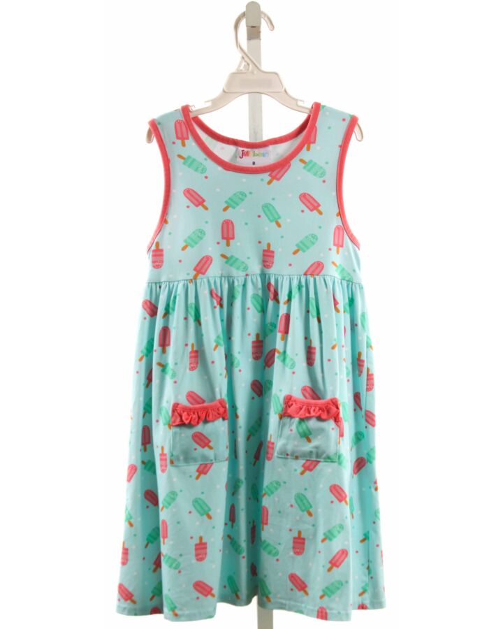 JELLYBEANS  AQUA  PRINT  KNIT DRESS